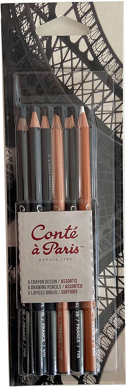 Conte Drawing 6-pencil Set