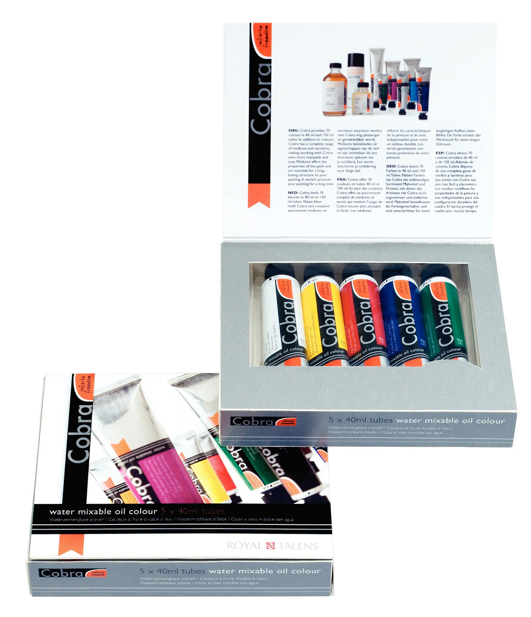 Water Mixable Oil Colour Starter Set 5 x 40ml tubes