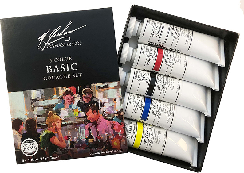 M. Graham Basic Gouache 5-color Set